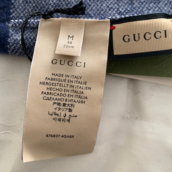 Gucci Navy and White Logo hat NWT size Medium - Picture 7 of 8